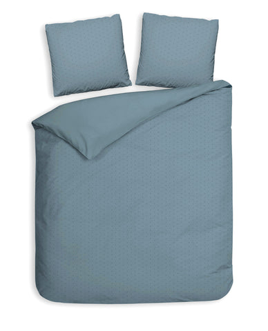 Heckettlane Dekbedovertrek Punto Colonial Blue - 100% Katoen-Satijn