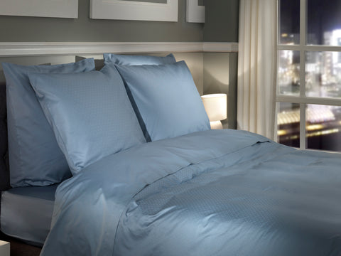 Heckettlane Dekbedovertrek Punto Colonial Blue - 100% Katoen-Satijn