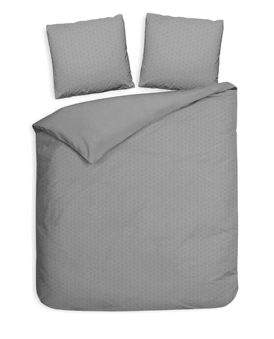 Heckettlane Dekbedovertrek Punto Glacier Grey - 100% Katoen-Satijn