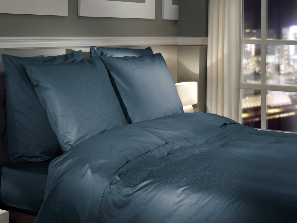 Heckettlane Dekbedovertrek Punto Maritime Blue - 100% Katoen-Satijn
