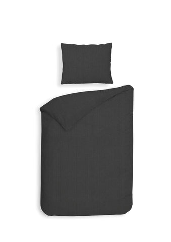 Heckettlane Dekbedovertrek Spina Anthracite - 100% Katoen-Flanel