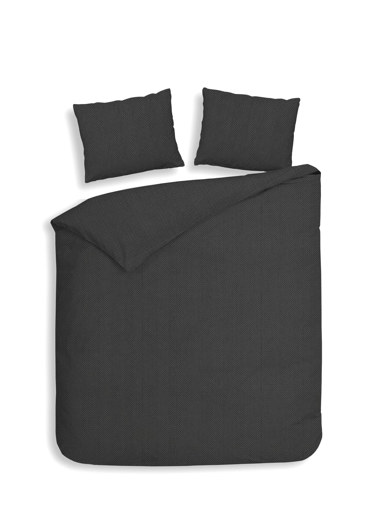 Heckettlane Dekbedovertrek Spina Anthracite - 100% Katoen-Flanel