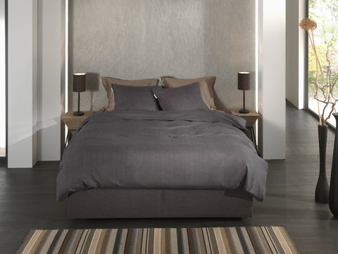 Heckettlane Dekbedovertrek Spina Anthracite - 100% Katoen-Flanel