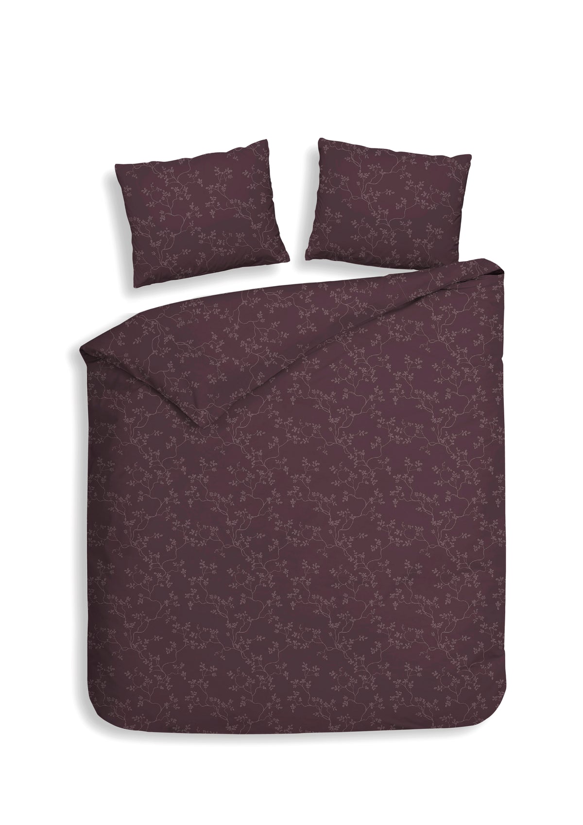 Heckettlane Dekbedovertrek Alloro Blackberry Wine - 100% Katoen-Flanel