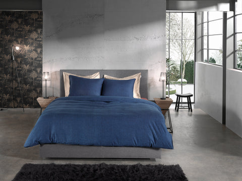 Heckettlane Dekbedovertrek Franela Blue Horizon - 100% Katoen-Flanel
