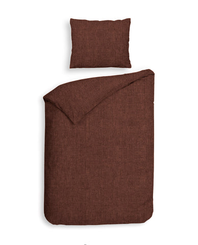 Heckettlane Dekbedovertrek Franela Brandy Brown - 100% Katoen-Flanel