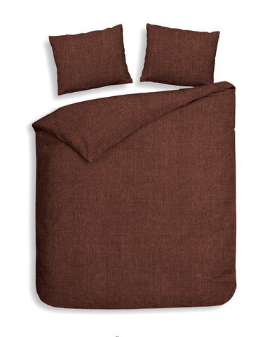 Heckettlane Dekbedovertrek Franela Brandy Brown - 100% Katoen-Flanel