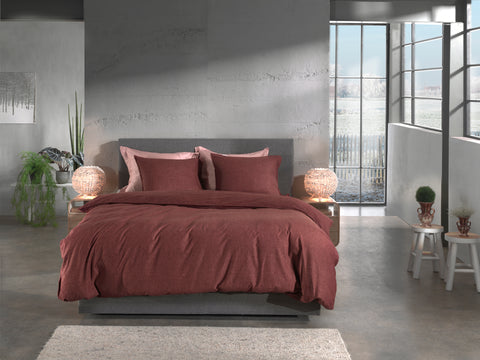 Heckettlane Dekbedovertrek Franela Brandy Brown - 100% Katoen-Flanel