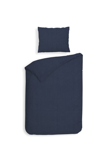 Heckettlane Dekbedovertrek Spina Dark Blue - 100% Katoen-Flanel