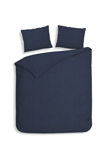 Heckettlane Dekbedovertrek Spina Dark Blue - 100% Katoen-Flanel