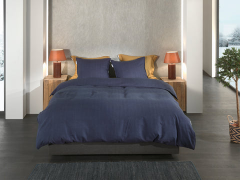 Heckettlane Dekbedovertrek Spina Dark Blue - 100% Katoen-Flanel