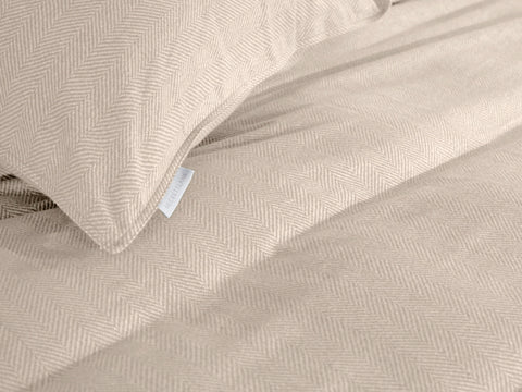 Heckettlane Dekbedovertrek Spina Desert Sand - 100% Katoen-Flanel