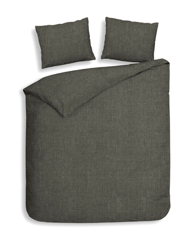 Heckettlane Dekbedovertrek Franela Frost Grey - 100% Katoen-Flanel