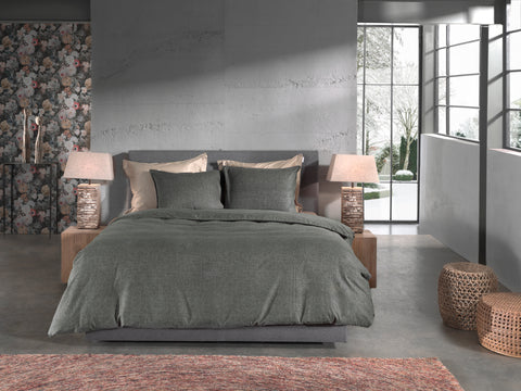 Heckettlane Dekbedovertrek Franela Frost Grey - 100% Katoen-Flanel
