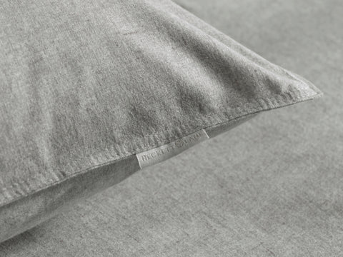 Heckettlane Dekbedovertrek Franela Mist Grey - 100% Katoen-Flanel