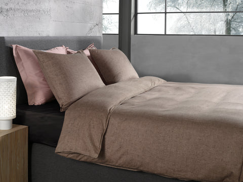 Heckettlane Dekbedovertrek Franela Simply Taupe - 100% Katoen-Flanel