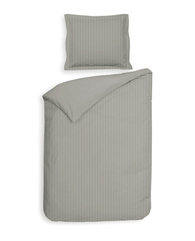 Heckettlane Dekbedovertrek Banda Cloud Grey - 100% Katoen-Satijn