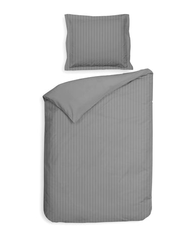 Heckettlane Dekbedovertrek Banda Glacier Grey - 100% Katoen-Satijn
