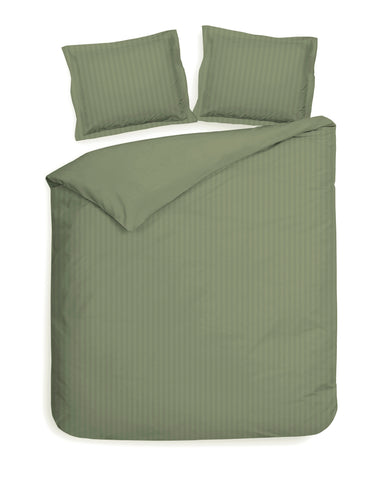 Heckettlane Dekbedovertrek Banda Laurel Green - 100% Katoen-Satijn