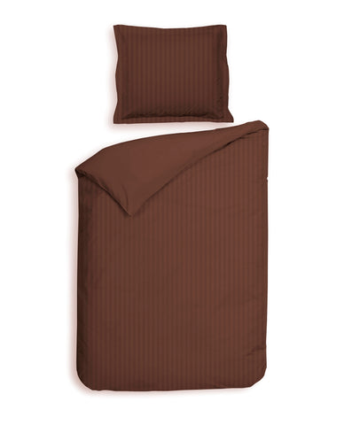 Heckettlane Dekbedovertrek Banda Marsala Brown - 100% Katoen-Satijn