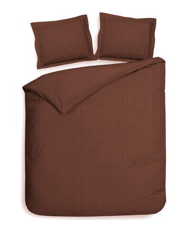 Heckettlane Dekbedovertrek Banda Marsala Brown - 100% Katoen-Satijn