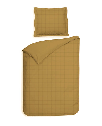 Heckettlane Dekbedovertrek Diamante Amber Gold - 100% Katoen-Satijn