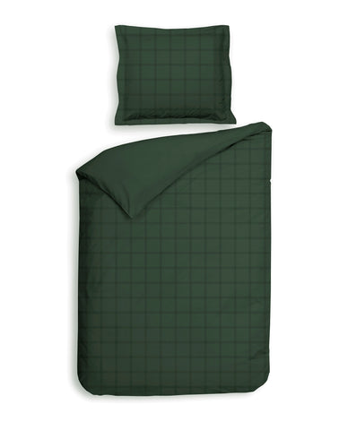 Heckettlane Dekbedovertrek Diamante Calla Green - 100% Katoen-Satijn