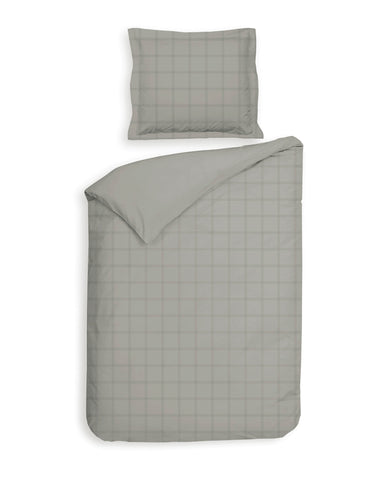 Heckettlane Dekbedovertrek Diamante Cloud Grey - 100% Katoen-Satijn