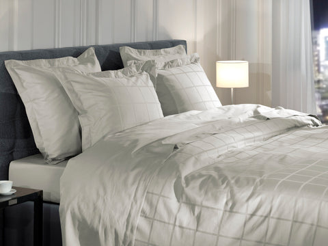 Heckettlane Dekbedovertrek Diamante Cloud Grey - 100% Katoen-Satijn