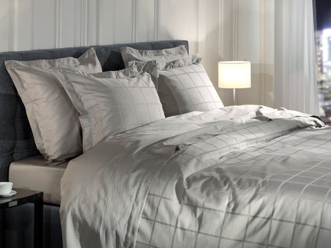 Heckettlane Dekbedovertrek Diamante Glacier Grey - 100% Katoen-Satijn
