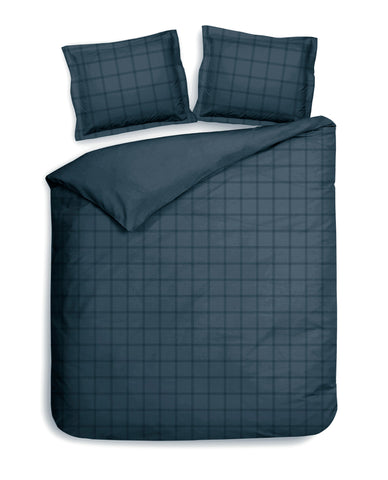 Heckettlane Dekbedovertrek Diamante Maritime Blue - 100% Katoen-Satijn
