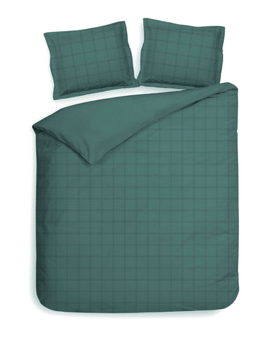 Heckettlane Dekbedovertrek Diamante Mineral Green - 100% Katoen-Satijn