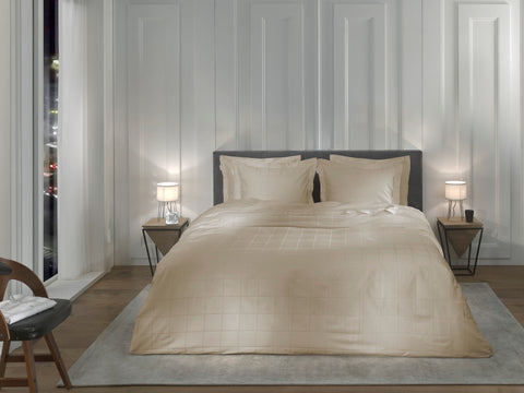 Heckettlane Dekbedovertrek Diamante Mojave Sand - 100% Katoen-Satijn