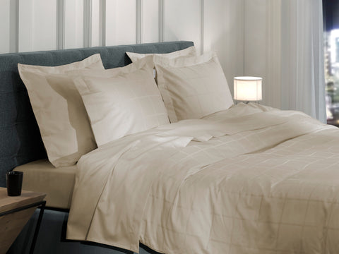 Heckettlane Dekbedovertrek Diamante Mojave Sand - 100% Katoen-Satijn