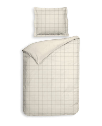 Heckettlane Dekbedovertrek Diamante Off-White - 100% Katoen-Satijn