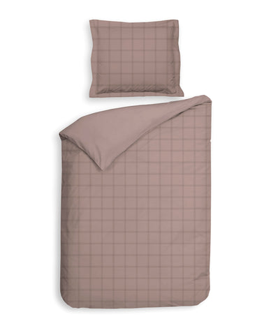 Heckettlane Dekbedovertrek Diamante Rose Tan - 100% Katoen-Satijn