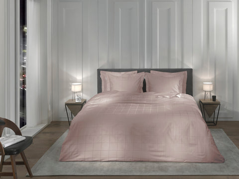 Heckettlane Dekbedovertrek Diamante Rose Tan - 100% Katoen-Satijn