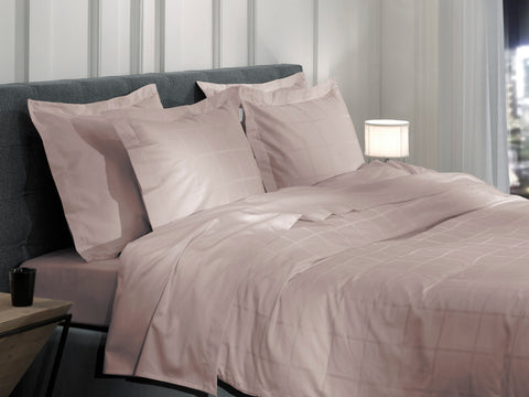 Heckettlane Dekbedovertrek Diamante Rose Tan - 100% Katoen-Satijn