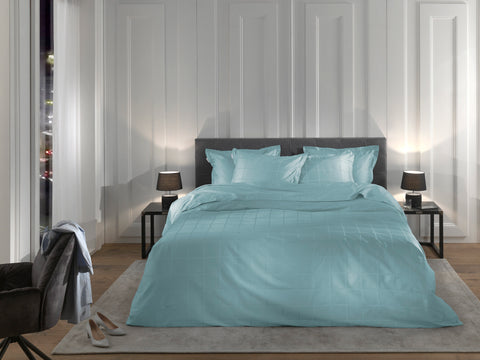 Heckettlane Dekbedovertrek Diamante Sphere Blue - 100% Katoen-Satijn