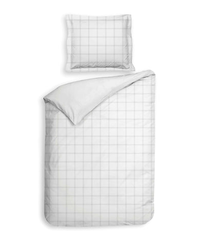 Heckettlane Dekbedovertrek Diamante White - 100% Katoen-Satijn