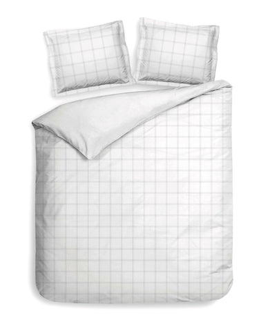 Heckettlane Dekbedovertrek Diamante White - 100% Katoen-Satijn