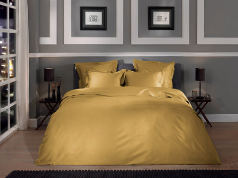 Heckettlane Dekbedovertrek Punto Amber Gold - 100% Katoen-Satijn