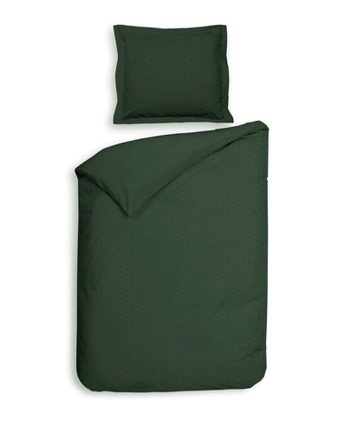 Heckettlane Dekbedovertrek Punto Calla Green - 100% Katoen-Satijn