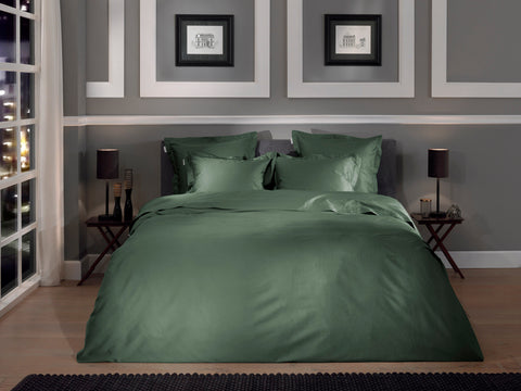 Heckettlane Dekbedovertrek Punto Calla Green - 100% Katoen-Satijn