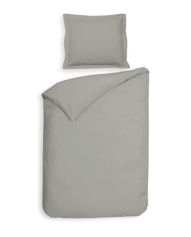 Heckettlane Dekbedovertrek Punto Cloud Grey - 100% Katoen-Satijn