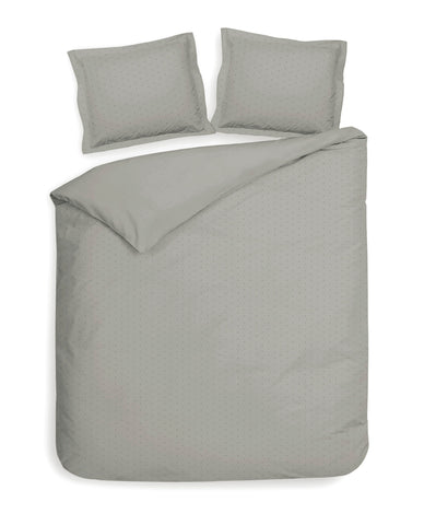 Heckettlane Dekbedovertrek Punto Cloud Grey - 100% Katoen-Satijn