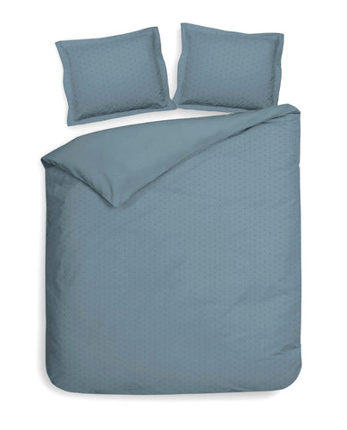 Heckettlane Dekbedovertrek Punto Colonial Blue - 100% Katoen-Satijn
