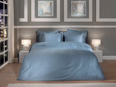 Heckettlane Dekbedovertrek Punto Colonial Blue - 100% Katoen-Satijn