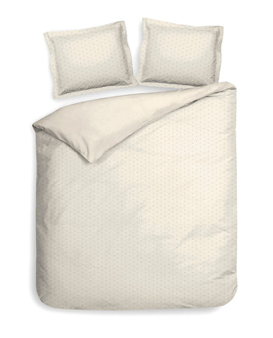 Heckettlane Dekbedovertrek Punto Off-White - 100% Katoen-Satijn