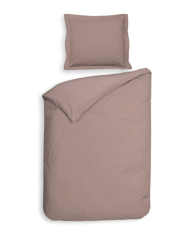 Heckettlane Dekbedovertrek Punto Rose Tan - 100% Katoen-Satijn